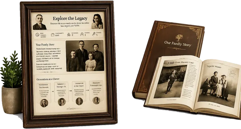 Family prints and story booklet keepsakes